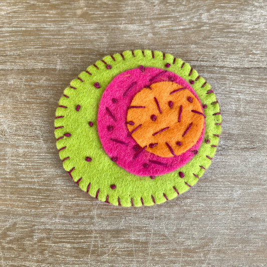 Handmade Funky Felt Brooch