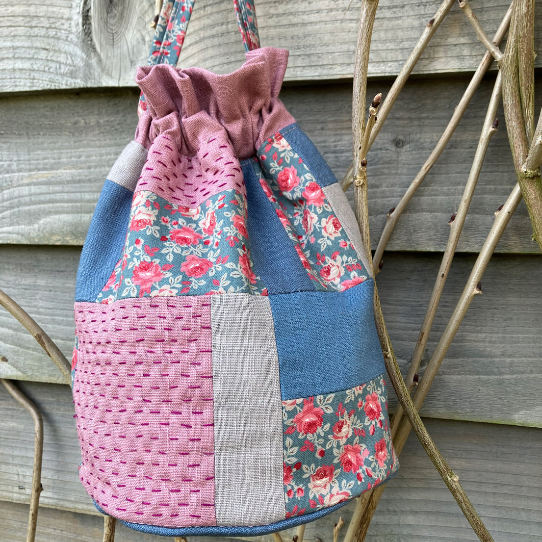 Quilted Drawstring Bag