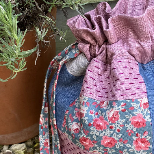 Quilted Drawstring Bag