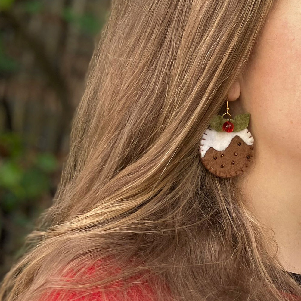 Christmas Pudding Earrings