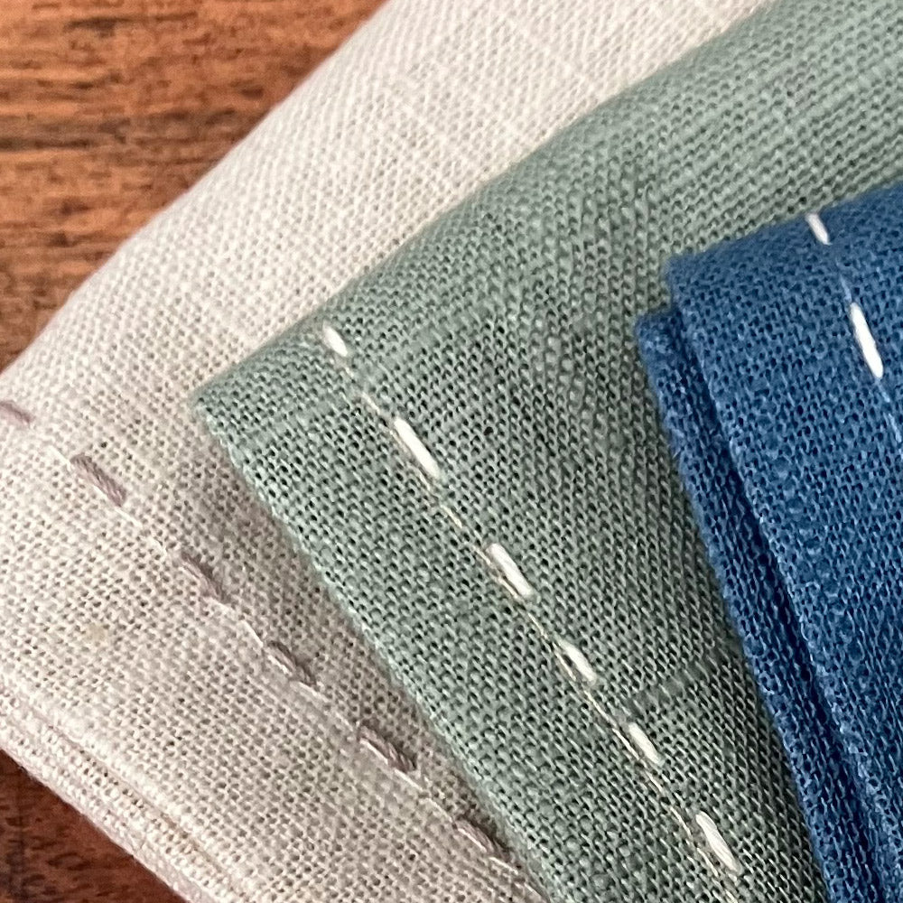 Natural Fabric Napkins - French Blue - Set of 2
