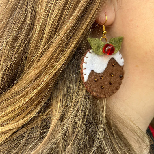 Christmas Pudding Earrings