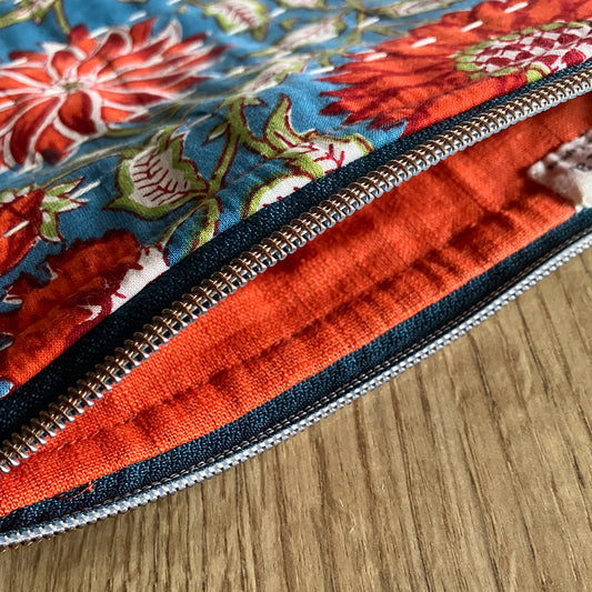 Hand - stitched Artisan Pouch/Bag