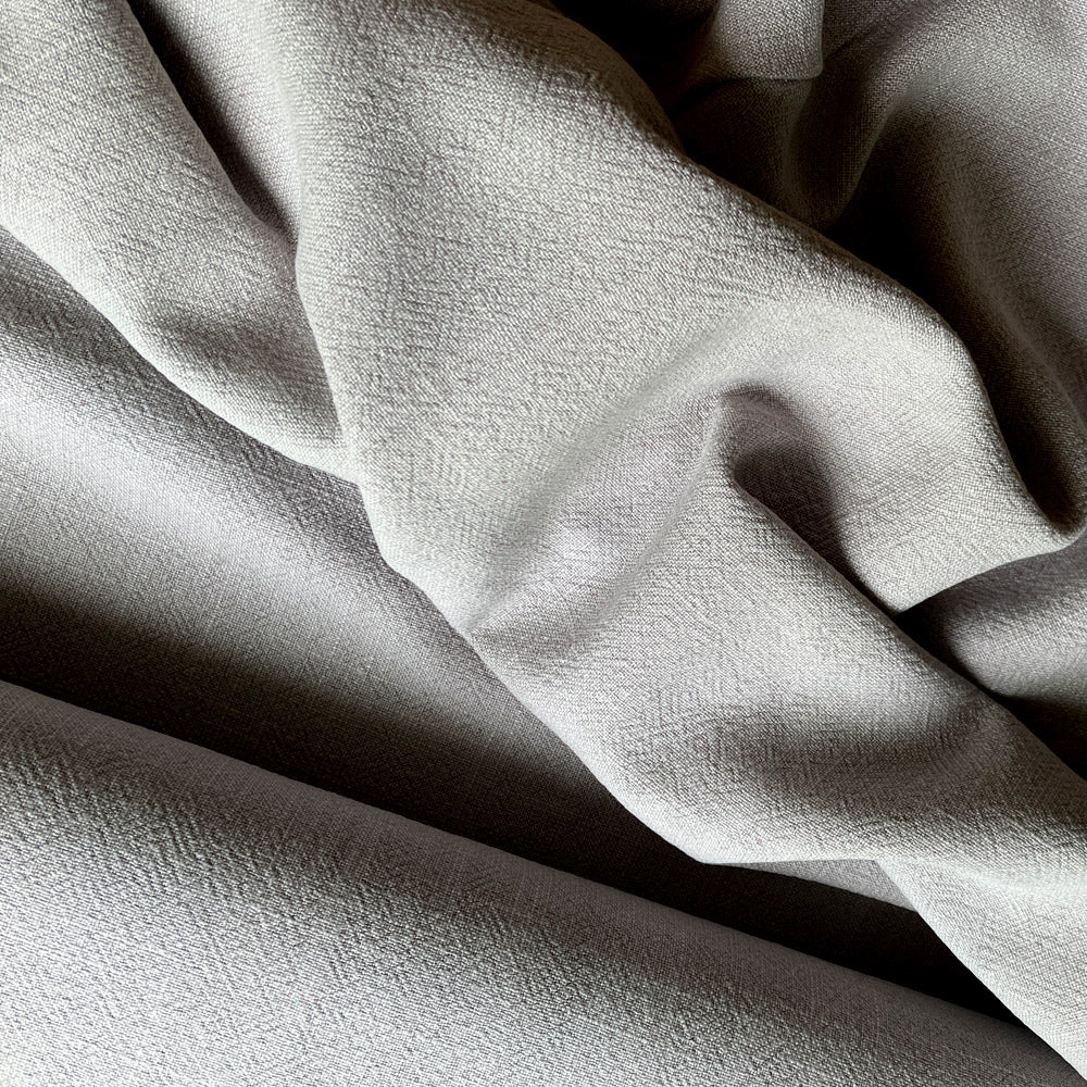 Silver Grey Textured Linen/Viscose Fabric