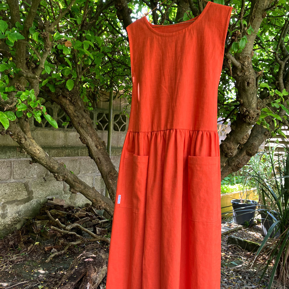 Pinafore Apron - Orange
