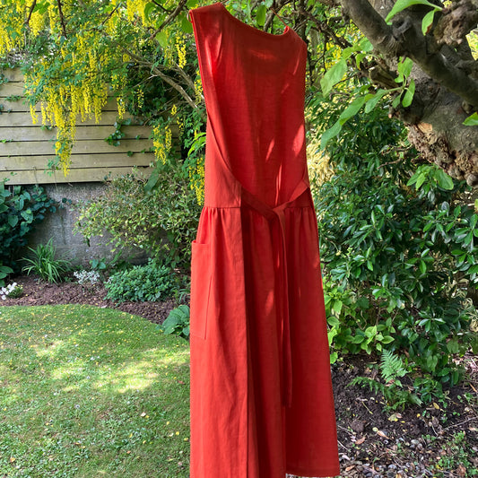 Pinafore Apron - Orange