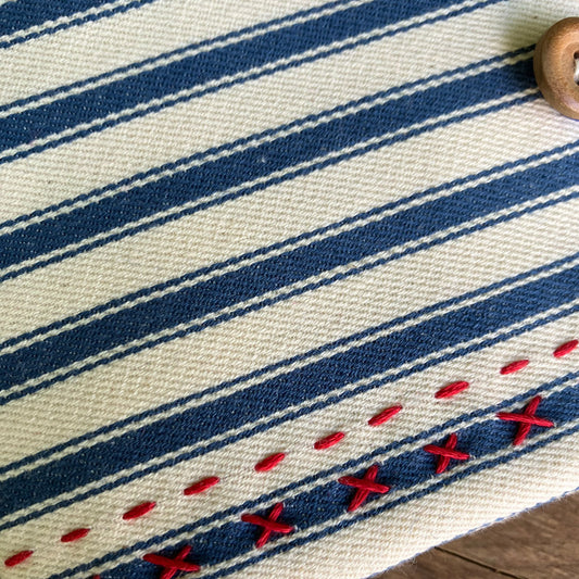 Stripe Needle and Pins Sewing Case
