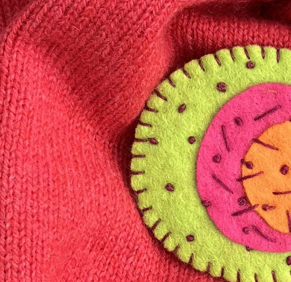 Handmade Funky Felt Brooch