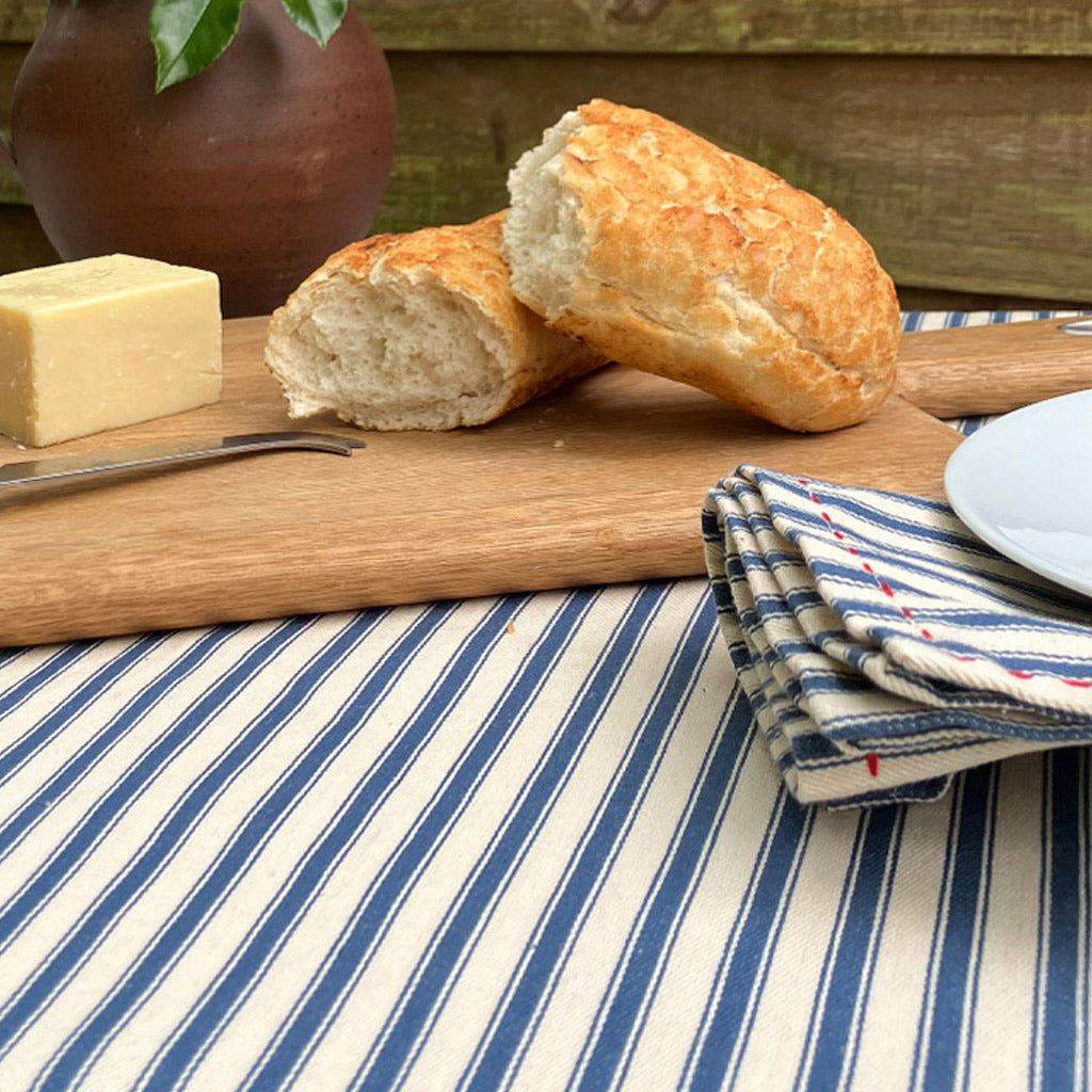 4 Cotton Ticking Table Napkins