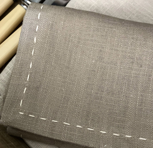 Natural Fabric Napkins - Taupe - Set of 2