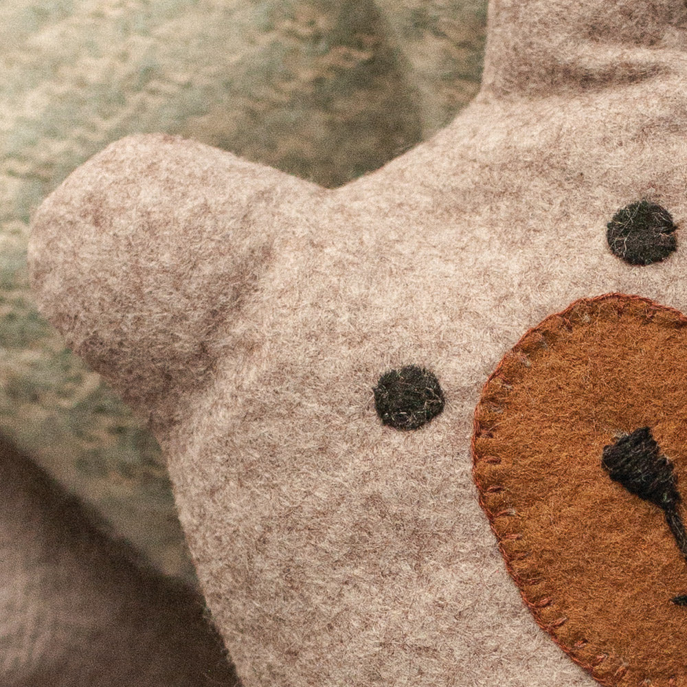 Child's Natural Felt Grey Bear