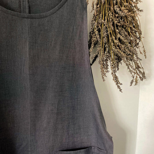 Artisan Pinafore Apron in Natural Fabric