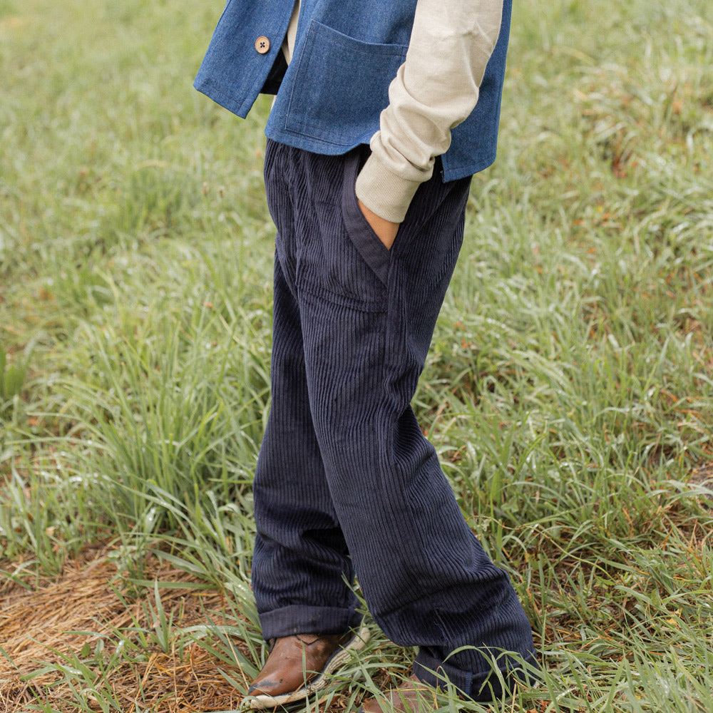 Corduroy Trousers - Navy