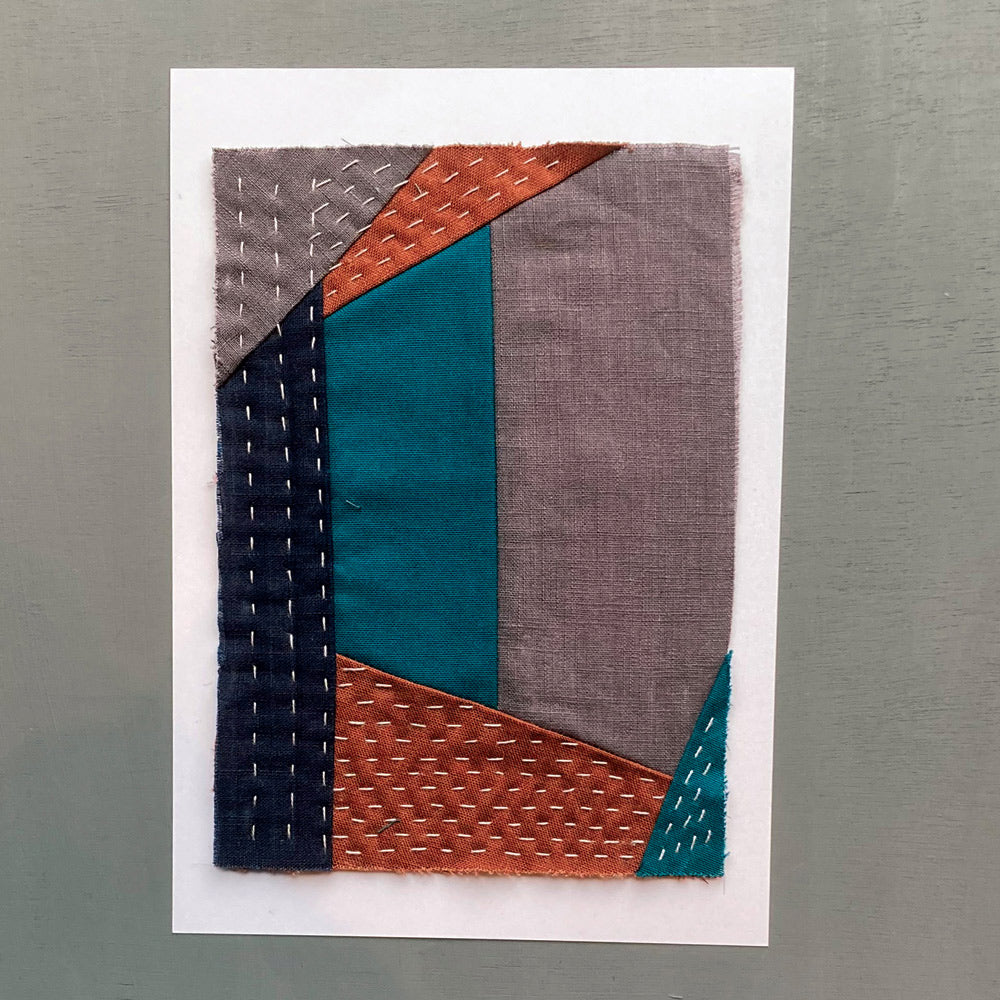 Contemporary hand stitch wall art.