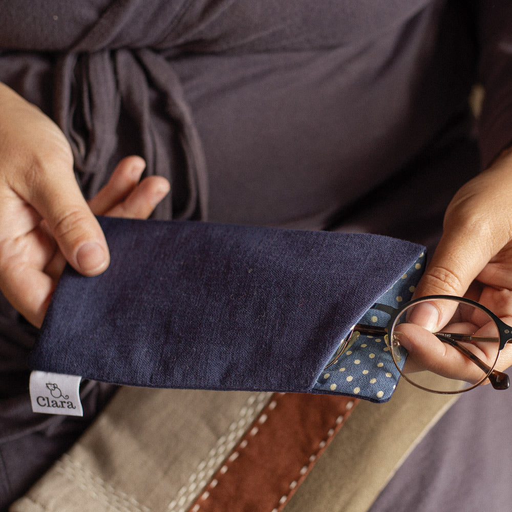 Linen Glasses Case