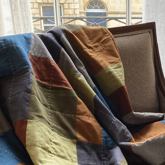 Handmade Throw/Quilt - Slow Stitch