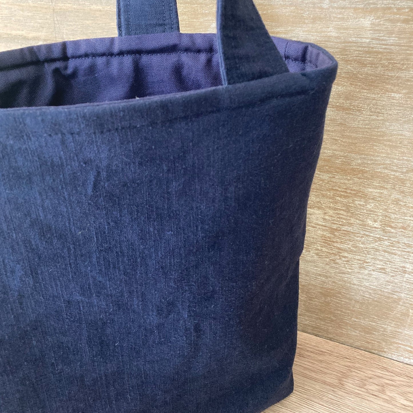 Handmade Bag - Slow Stitch Linen and Cotton