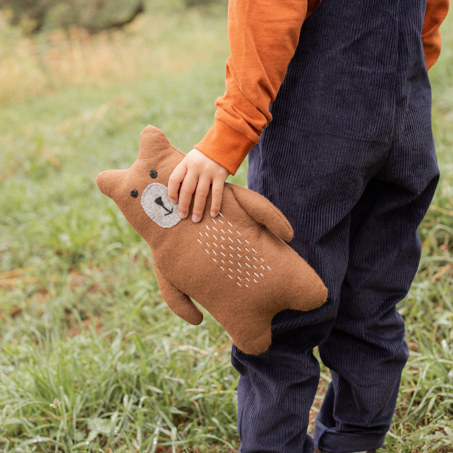 Child's Natural Felt Brown Bear