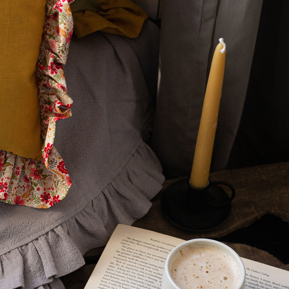 Black Candlestick with Antique Finish