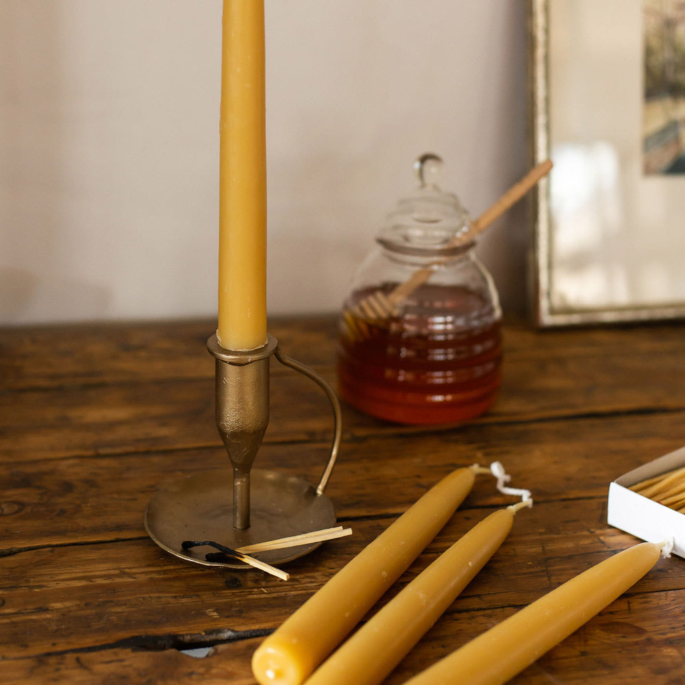 British Beeswax Candles - Pair