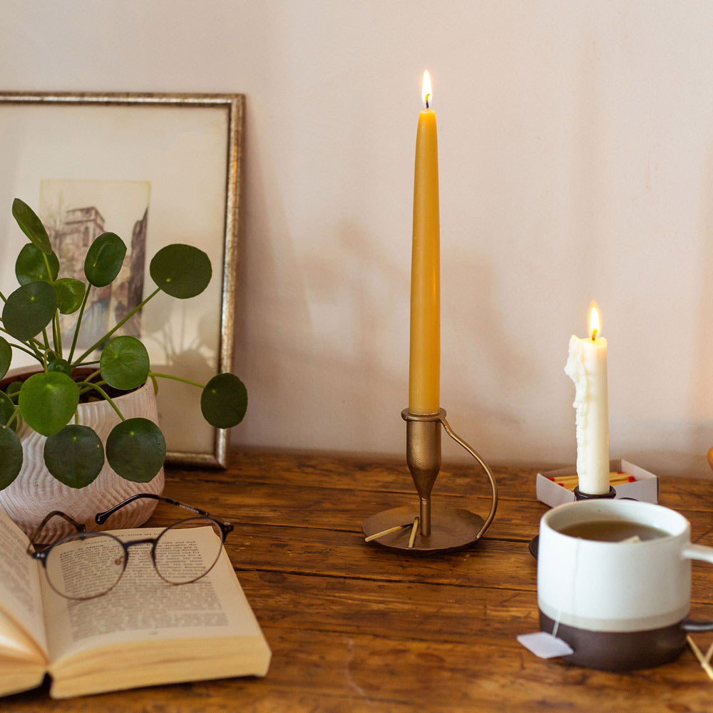 British Beeswax Candles - Pair