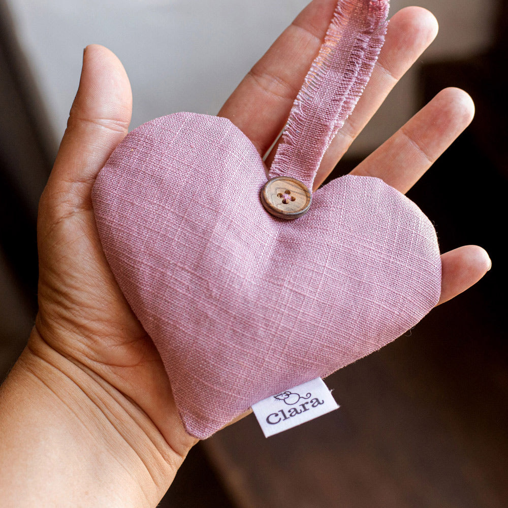 Linen Lavender Heart