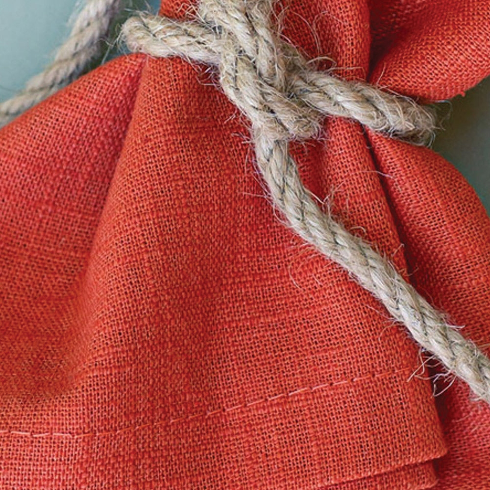 Linen Fabric- Burnt Orange