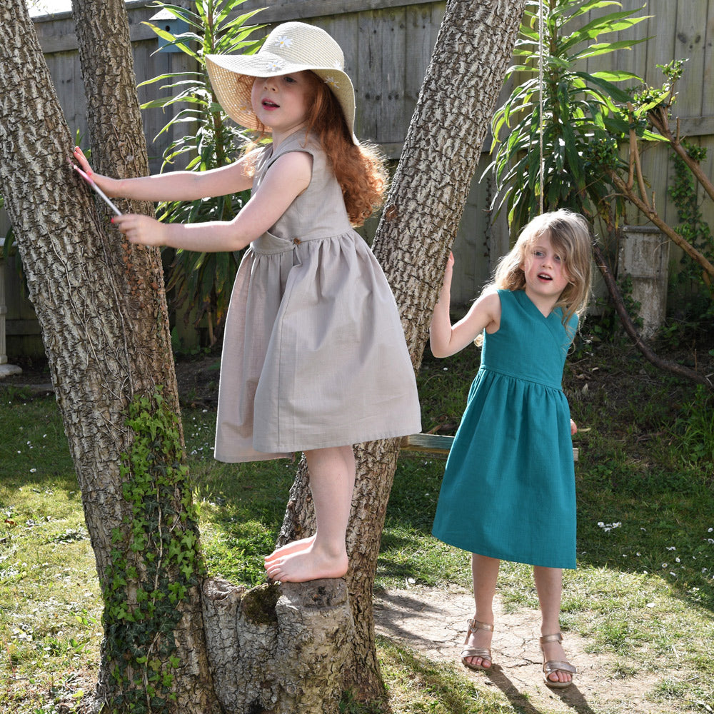 Girl's Cotton Wrap Dress