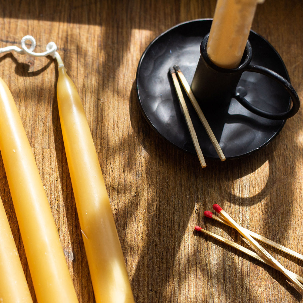 2 British Beeswax Candles
