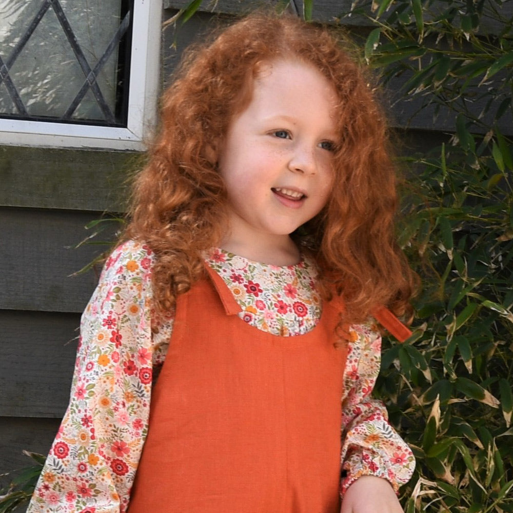 Children's Linen Dungarees
