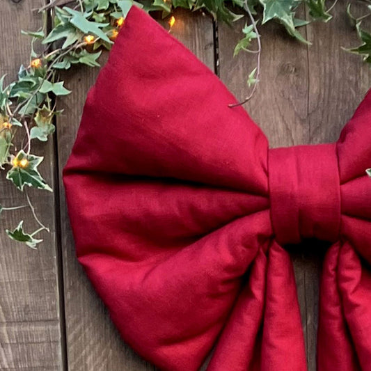 Extra Large Christmas Bow - Deep Red
