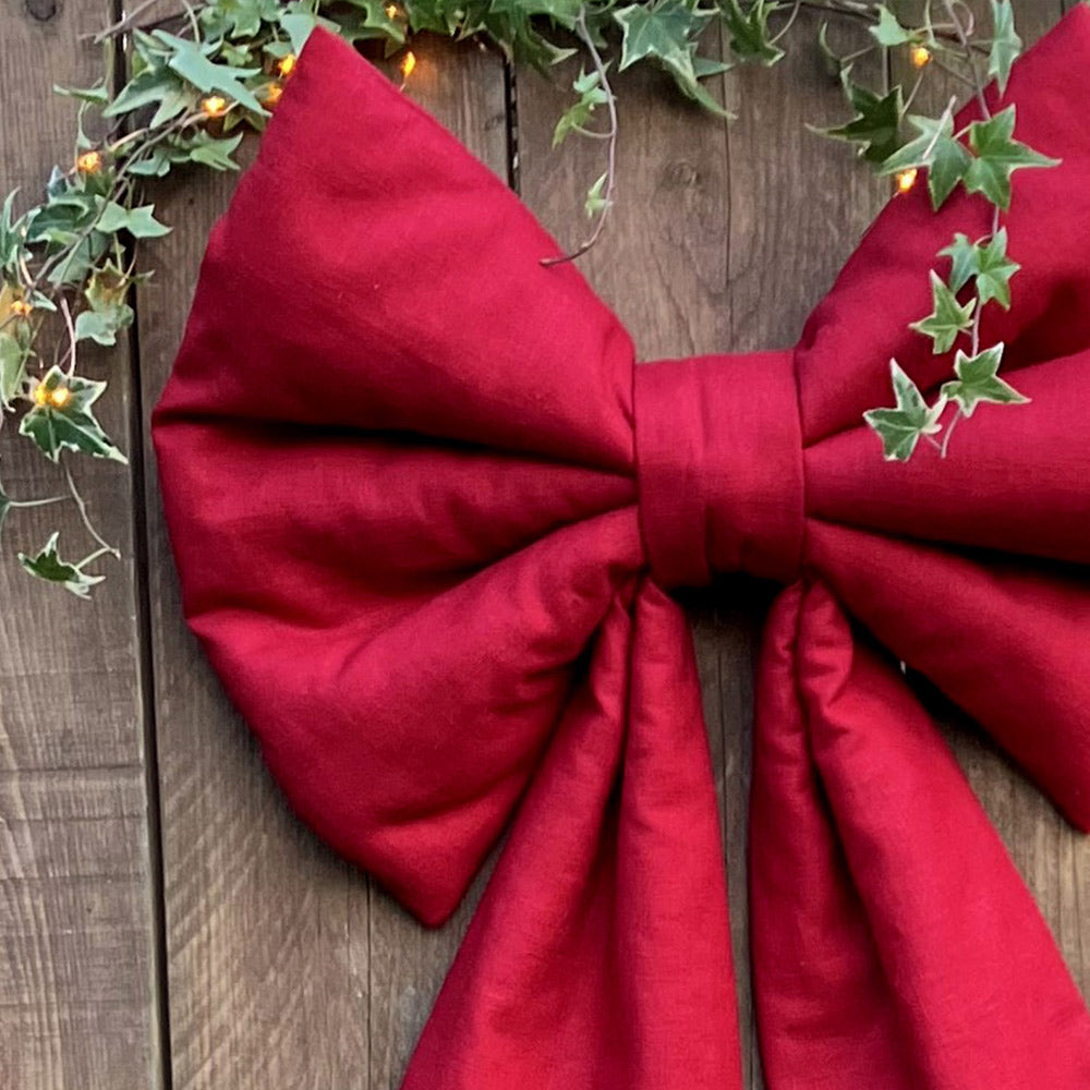 Extra Large Christmas Bow - Deep Red