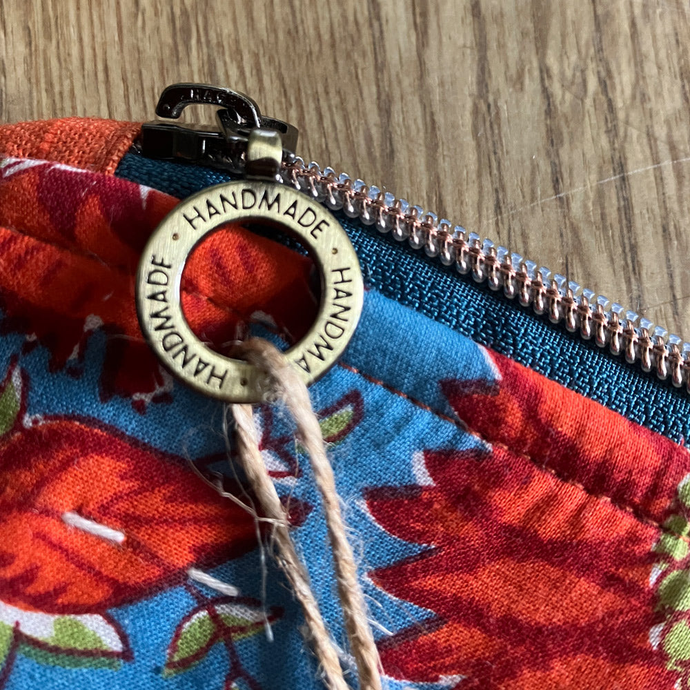 Hand - stitched Artisan Pouch/Bag