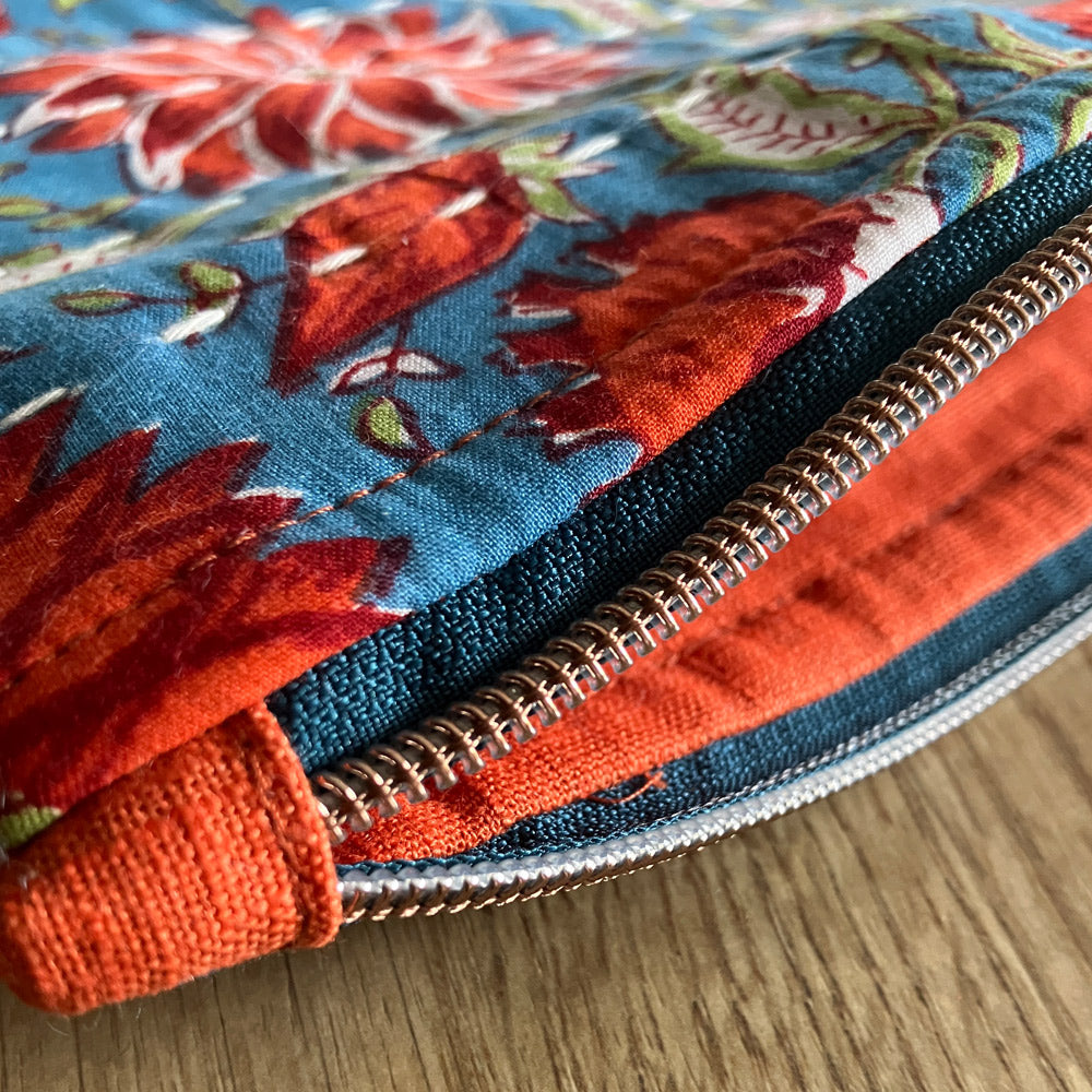 Hand - stitched Artisan Pouch/Bag