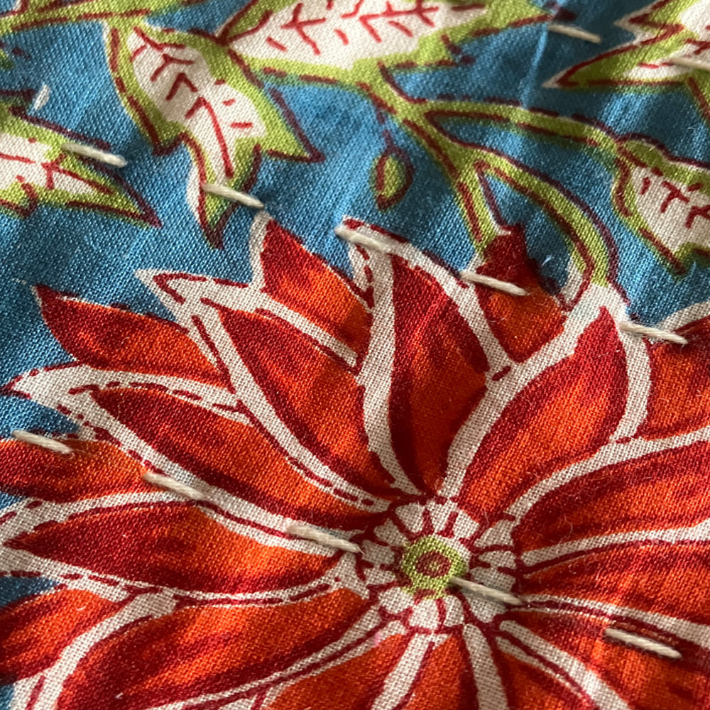Hand - stitched Artisan Pouch/Bag