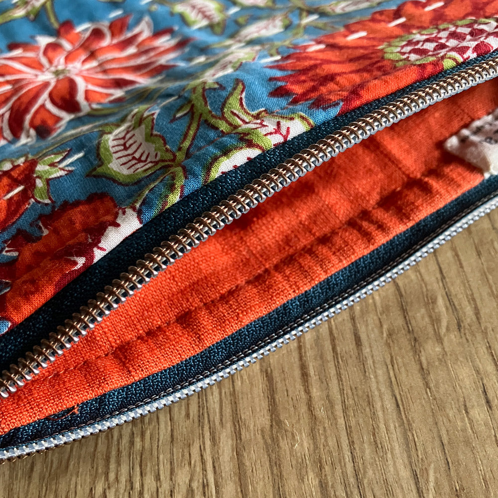 Hand - stitched Artisan Pouch/Bag