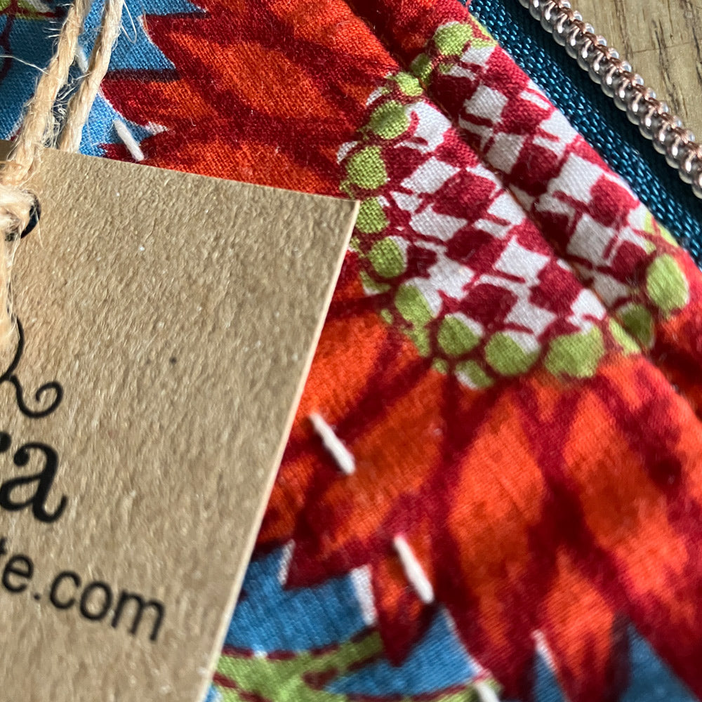 Hand - stitched Artisan Pouch/Bag