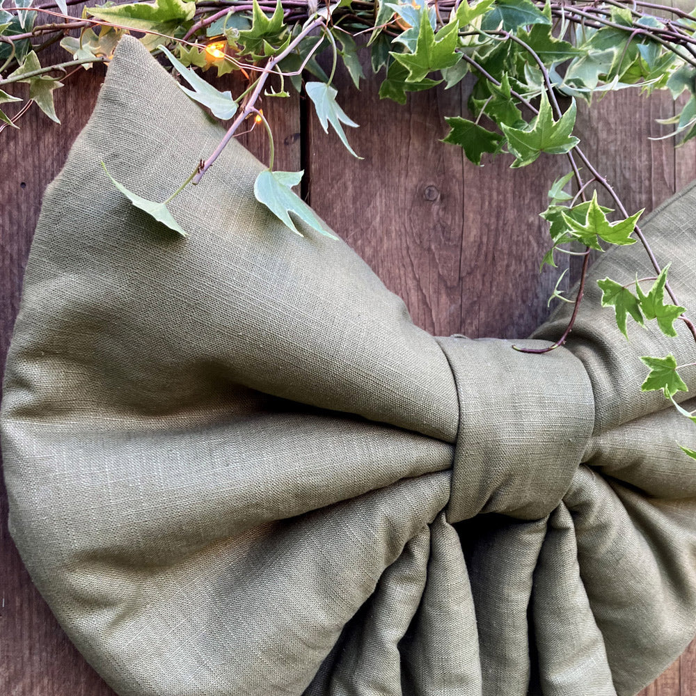 Extra Large Christmas Bow - Olive Green