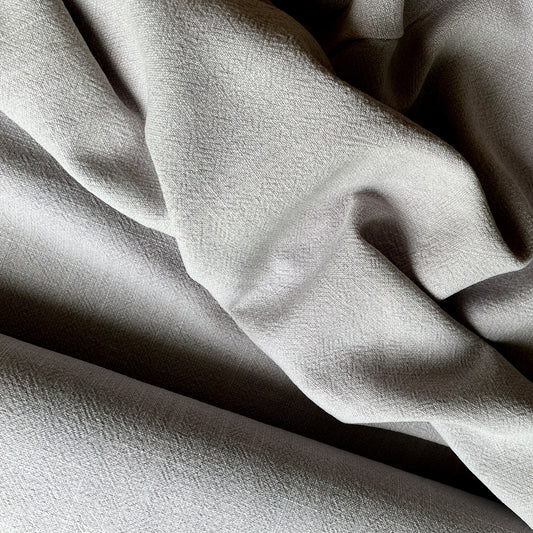 Silver Grey Textured Linen/Viscose Fabric