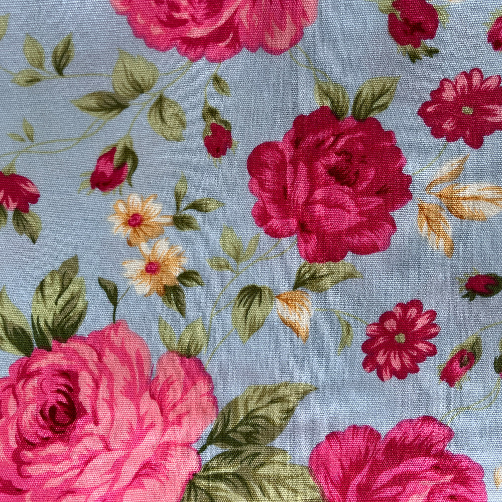 Pink Rose Cotton Fabric