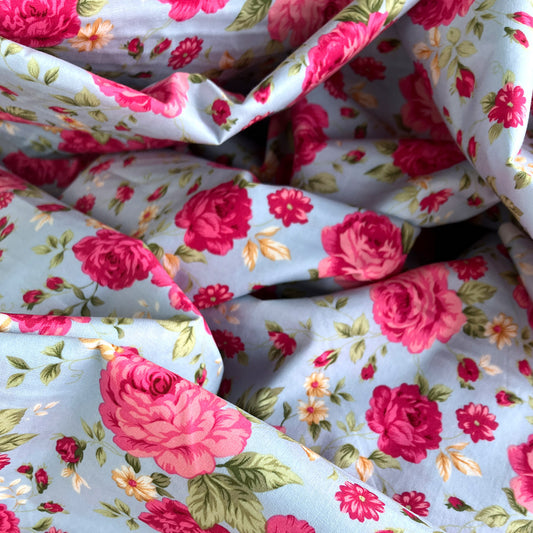 Pink Rose Cotton Fabric