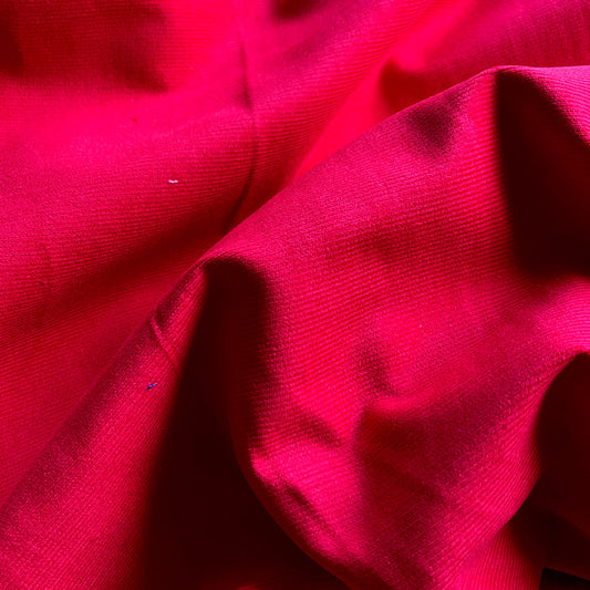 Red Cotton  - Needlecord Fabric