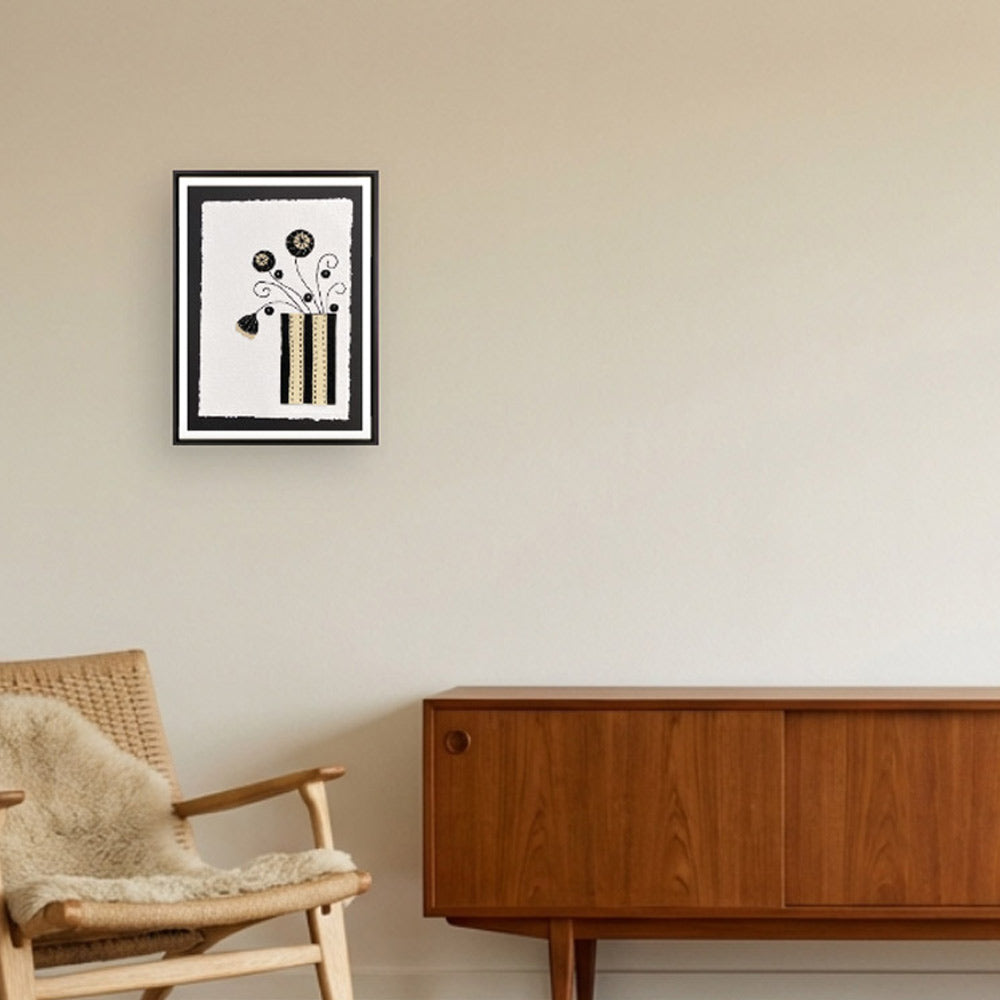 Textile picture - Dried Poppy Heads