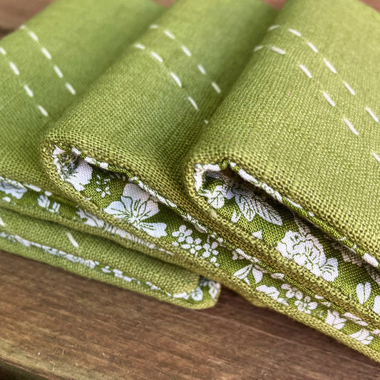 Green Needle and Pins Sewing Case