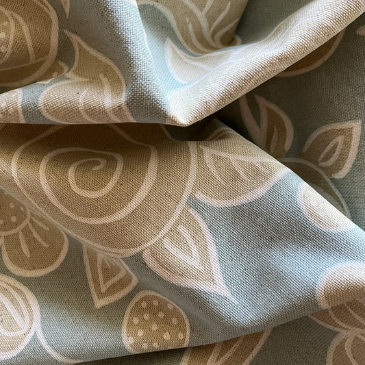 Blue and Natural Furnishing Fabric