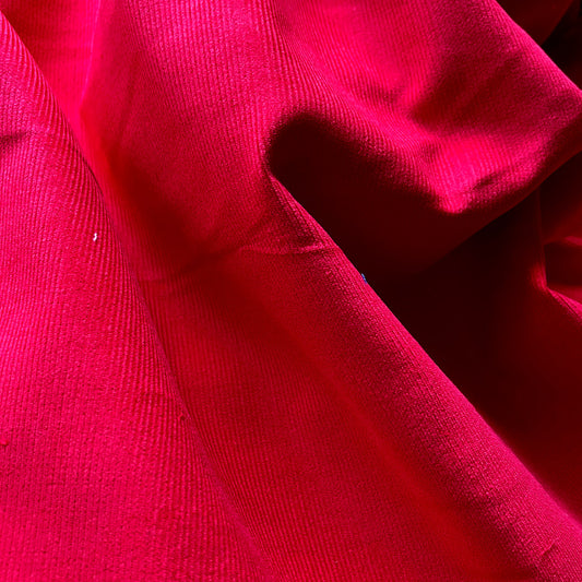 Red Cotton  - Needlecord Fabric