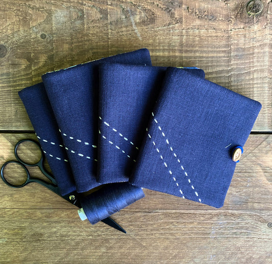 Navy Needle and Pins Sewing Case