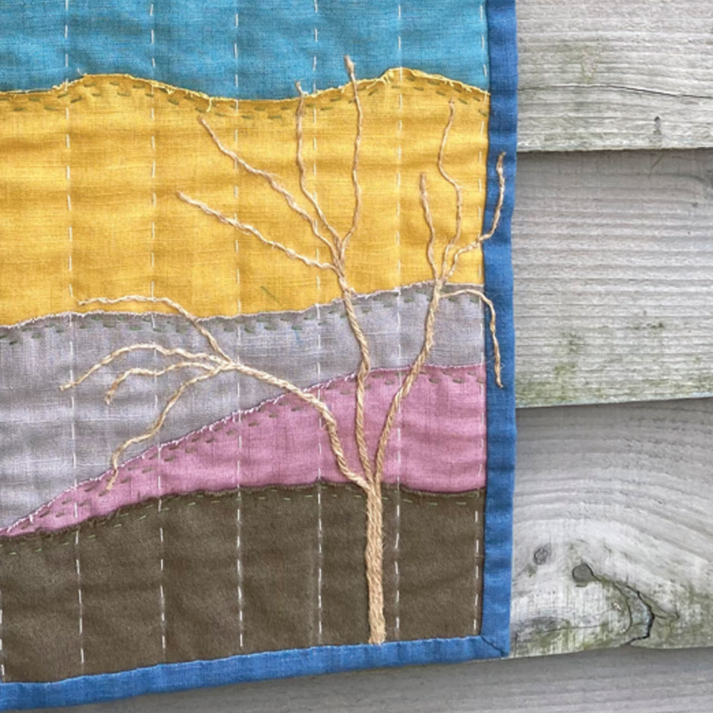 Coastal Fabric Collage - Wall Hanging