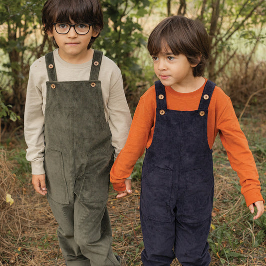 Dungarees in Sage Green Corduroy