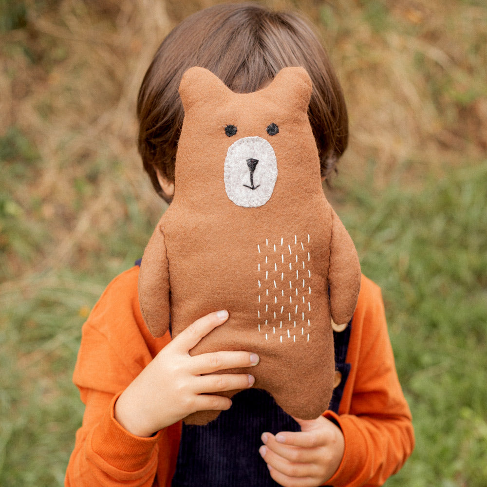 Child's Natural Felt Brown Bear